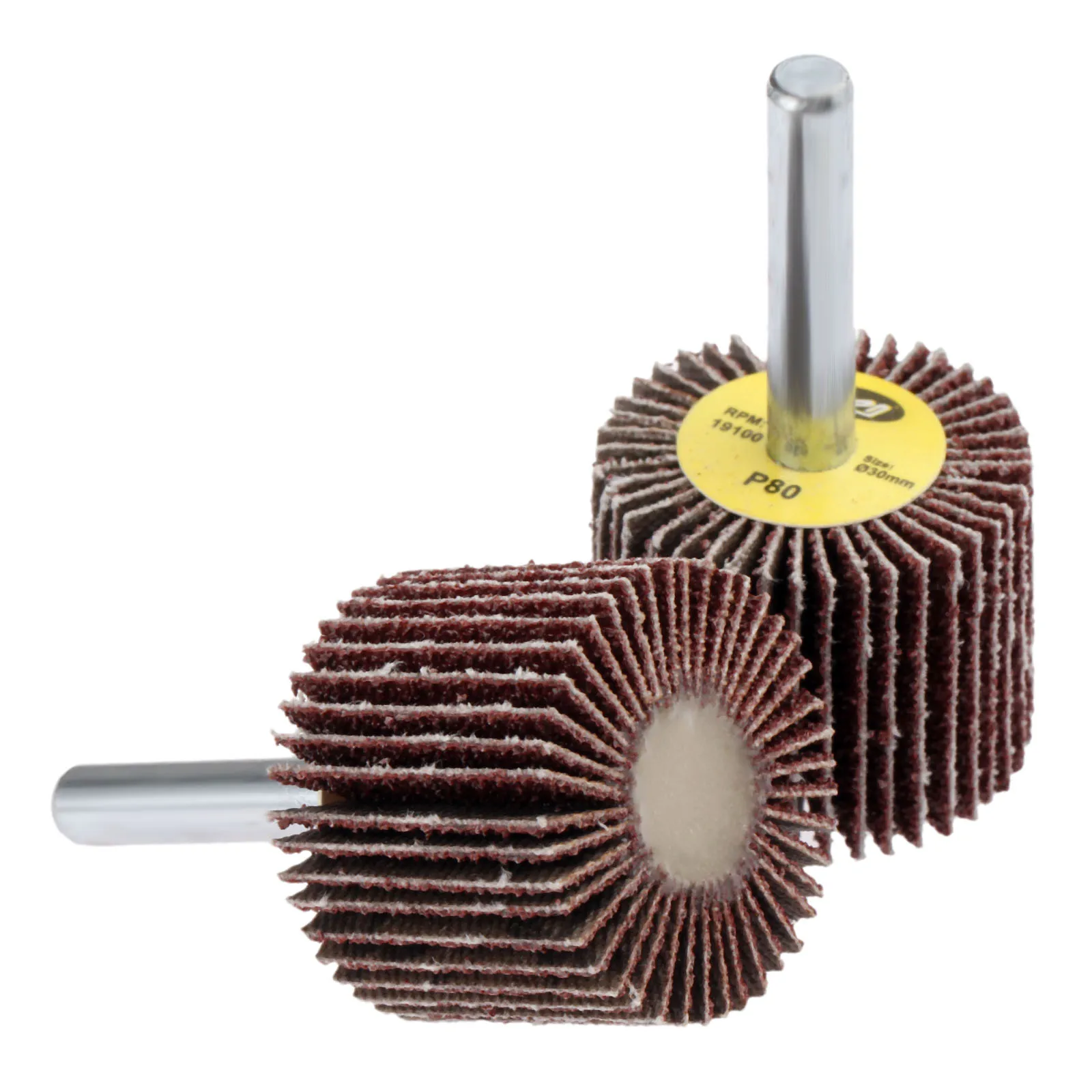 อุปกรณ์เสริมเครื่องมือโรตารี่ขนาดก้าน 6 มม. ชุด 10 ชิ้น ล้อขัดแบบพับได้ขนาด 30 มม. ความละเอียด 80 กริต แผ่นขัดกระดาษทรายสำหรับเครื่องเจียรขนาดเล็ก ล้อขัดเงา