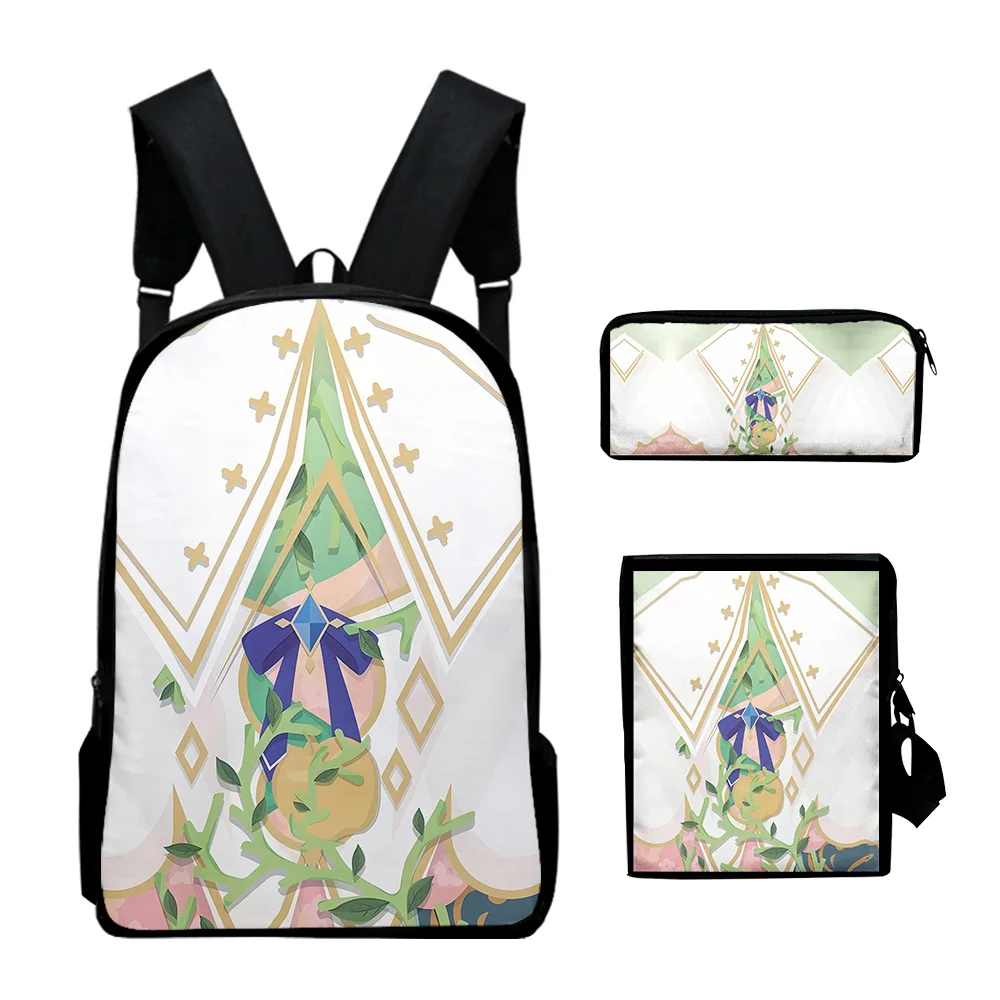 

Harajuku Hololive VTuber Ceres Fauna 3D 3pcs/Set pupil School Bags Laptop Daypack Backpack Inclined shoulder bag Pencil Case