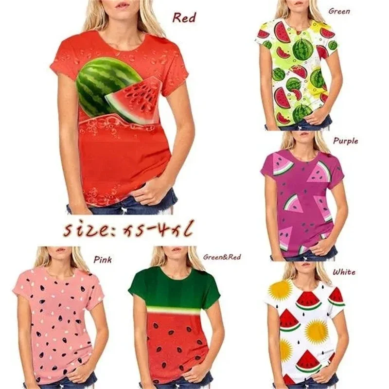 New Summer 3D Chocolate Donut Print Food Bread Funny Short Sleeve Fashion Women's Casual T-shirt Cute Tops Tshirt Female Clothes