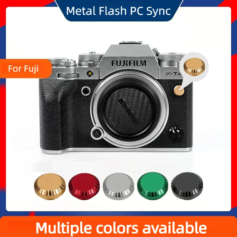 Metal Flash PC Sync Terminal Cap Dust Cover For Fuji Fujifilm XT1 X-T2 T3 T4 T5 XT2 XT3 XT4 XT5 H1 XH1 GFX50S GFX50 Accessories