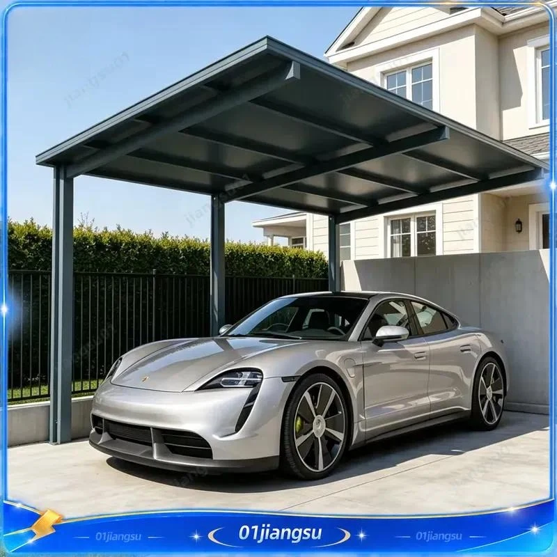 Aluminum Carport Outdoor Metal Garage for Car Parking Heavy Duty Vehicle Shelter Waterproof UV Resistant Canopy for SUV Truck