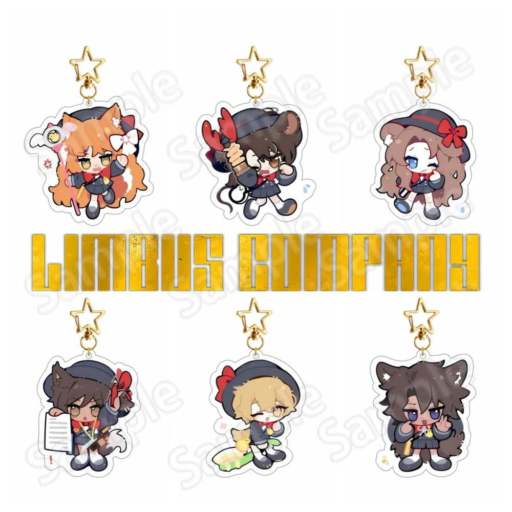Anime Limbus Company Figure Don Quixote Keychain 6cm Acrylic Stand Model Desk Decor Collection Birthday Prop Accessories Gifts