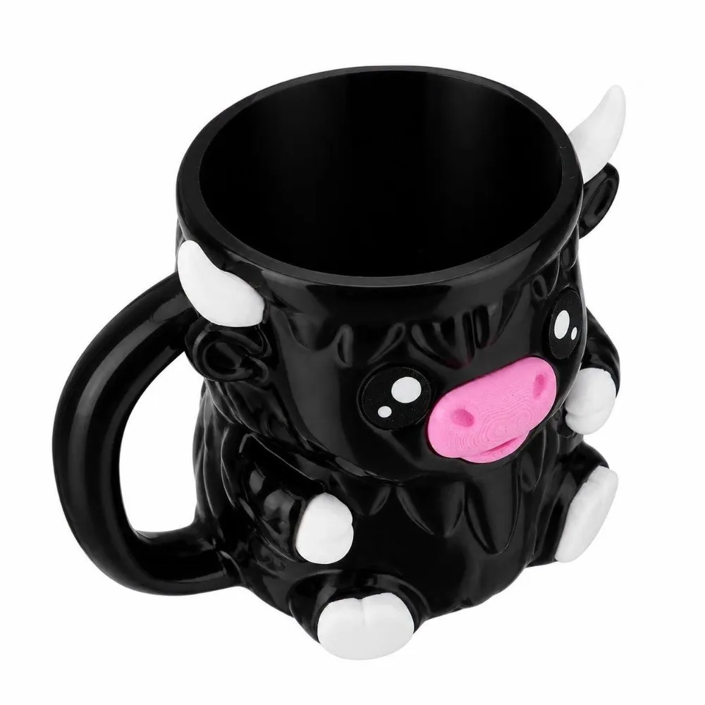 Portable PP Dessert Pint Holder with Handle with Spoon Slot Beer Can Holder Cartoon Design Ice Cream Pint Container For Friends