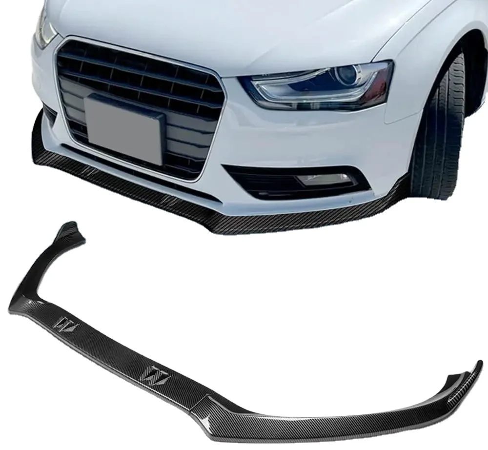 

STLFFront Bumper Lip for Audis A4Quattro201320142015 2016Spoiler Air Chin Body Kit Splitter ABS STP Style Carbon Fiber Front Lip