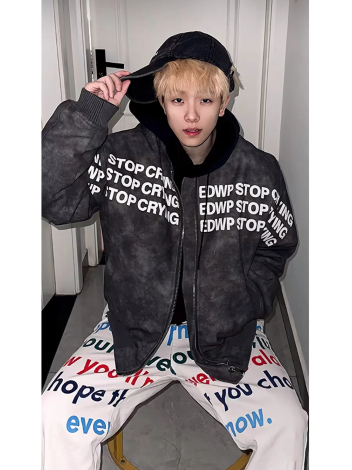 

Мужская куртка-пилот Bla ey ort Baseball Sle с буквенным принтом, в американском уличном стиле, для ранней весны, мужская верхняя одежда