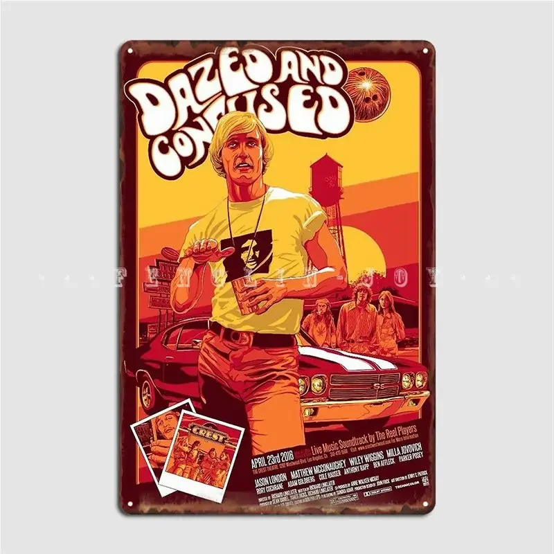 Dazed And Confused Movie Poster Metal Plaque Wall Plaque Customize Kitchen Cinema Living Room Tin Sign Posters