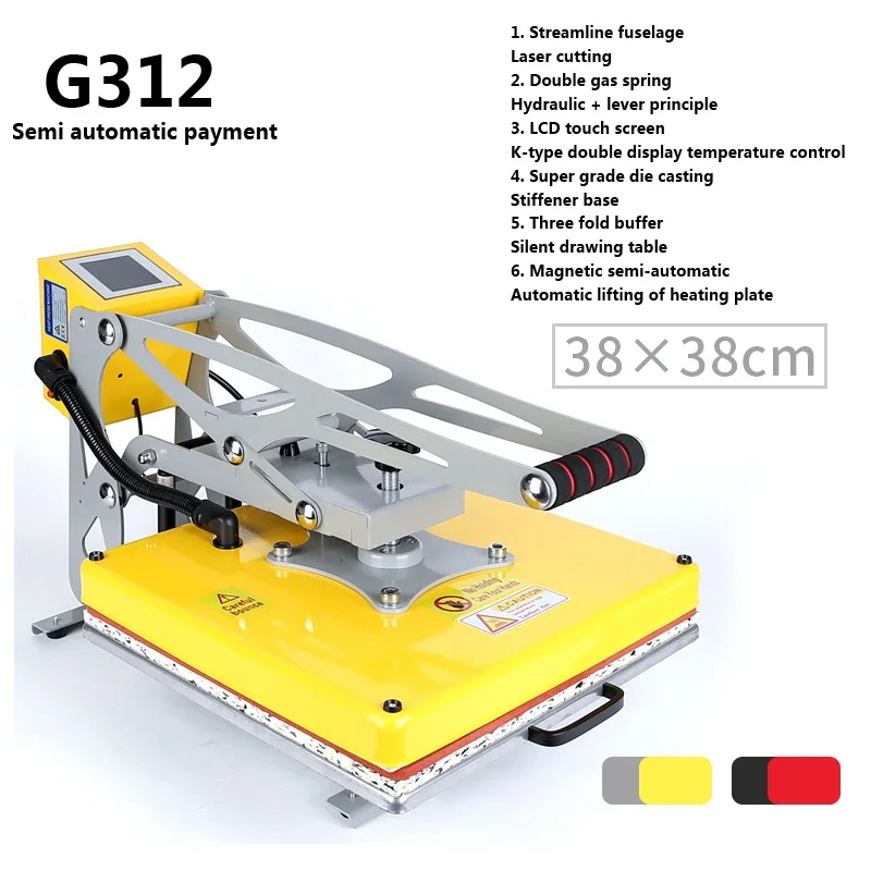 38*38cm Hydraulic heat press machine heat transfer machine clothes press  heat drill machine G312/G311/Z211