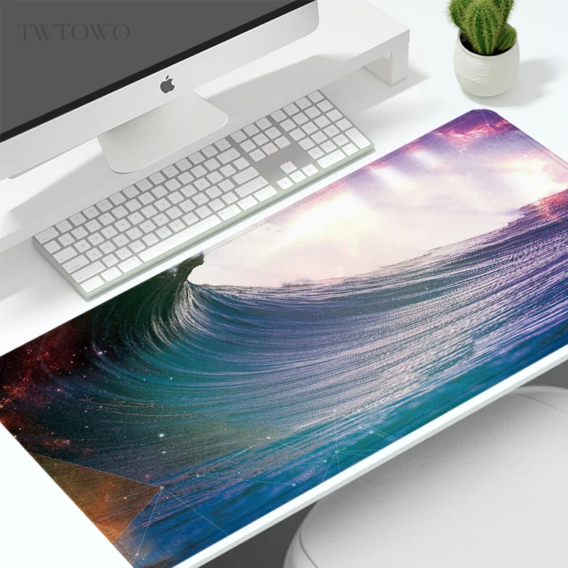 Gamer Mouse Pad Gaming Ocean Wave Abstract Nature xl Large New Computer Mousepad xxl Keyboard Pad Non-slip Office Accessories