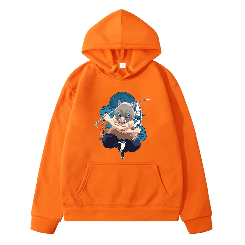 

Cartoon Anime Inosuke Hashibira - Kimetsu No Yaiba Hoodie Sweatshirts Casual Children's Clothing for Boys Cut Kids Clothes Girls