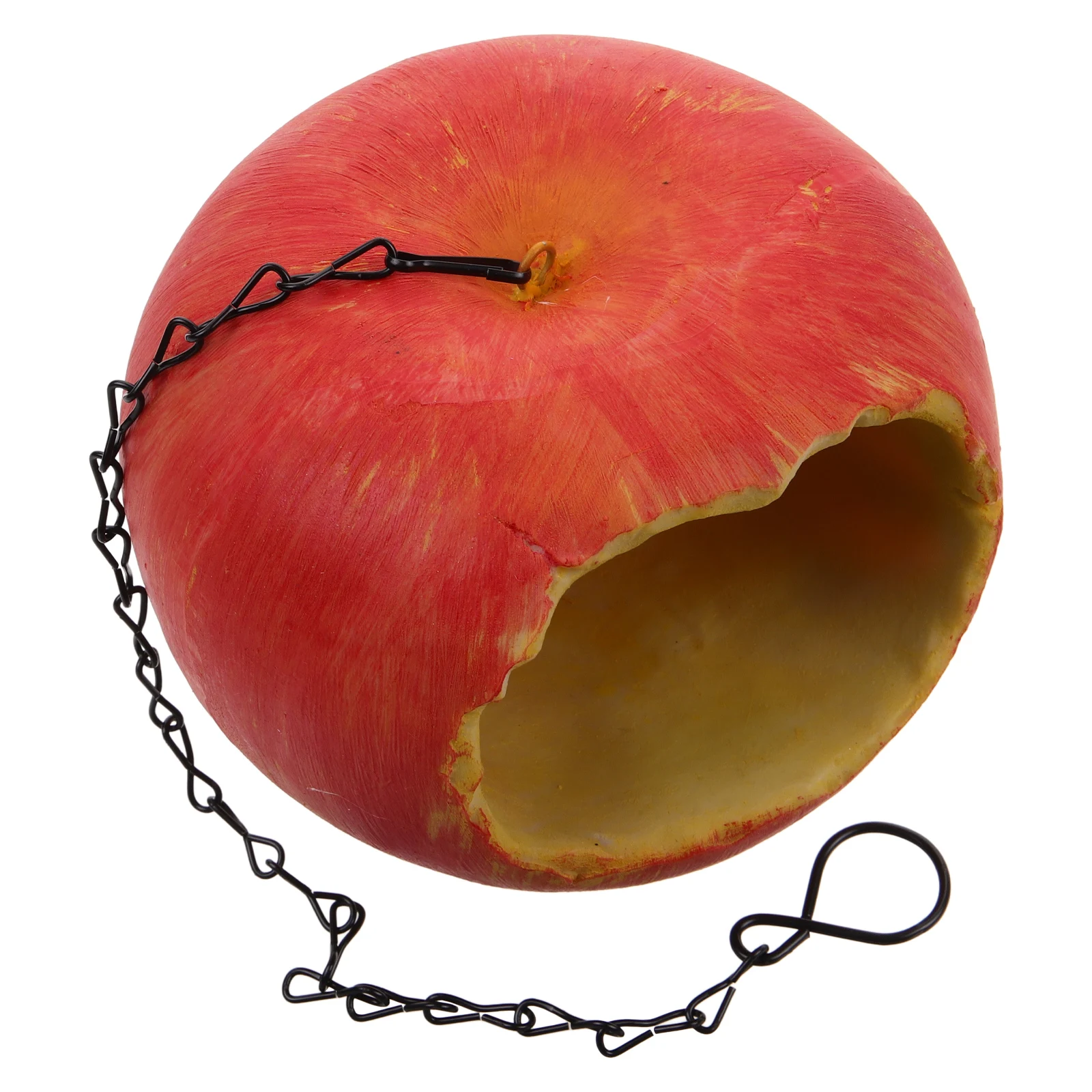 

Apple Shape Resin Bird Feeder Decoration Easy Squirrel Proof Hanging Garden Outdoor Balcony Fruit Holder Feeder Pet