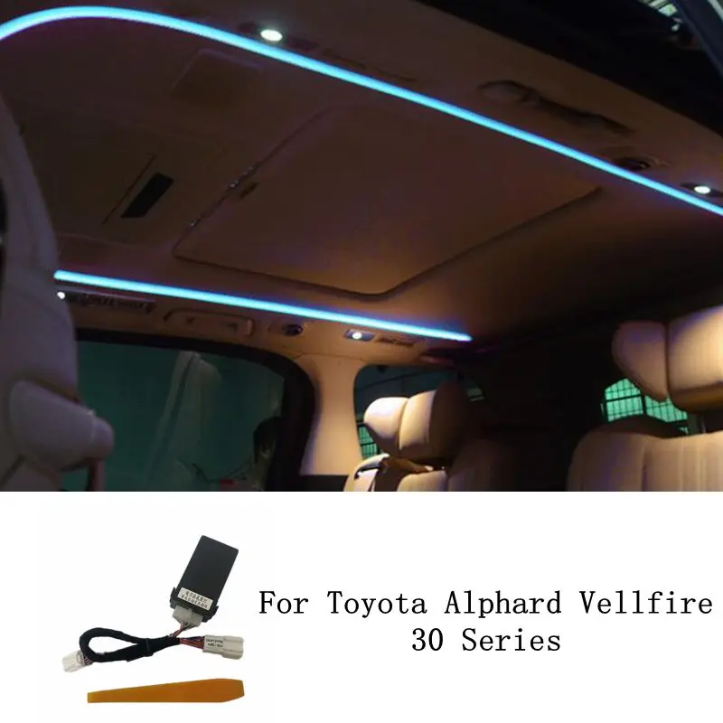 

Для Toyota Alphard Vellfire 30 Series 15-2022 модуль освесветильник для крыши с атмосферным свесветильник автоматические изменения цвета аксессуары для модификации
