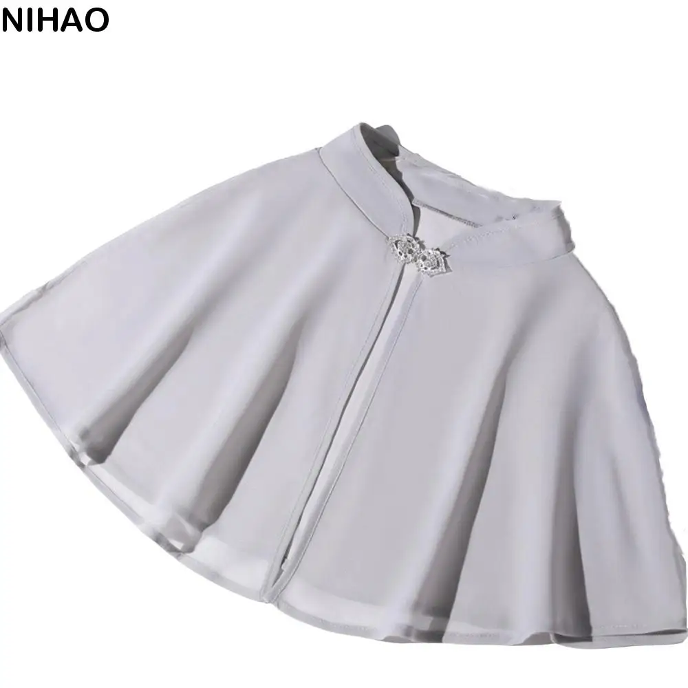 

Chiffon Bride Wedding Dress Shawl Transparent Solid Color Evening Dresses Scarves Formal Sunscreen Cheongsam Cape Ladies/Girls