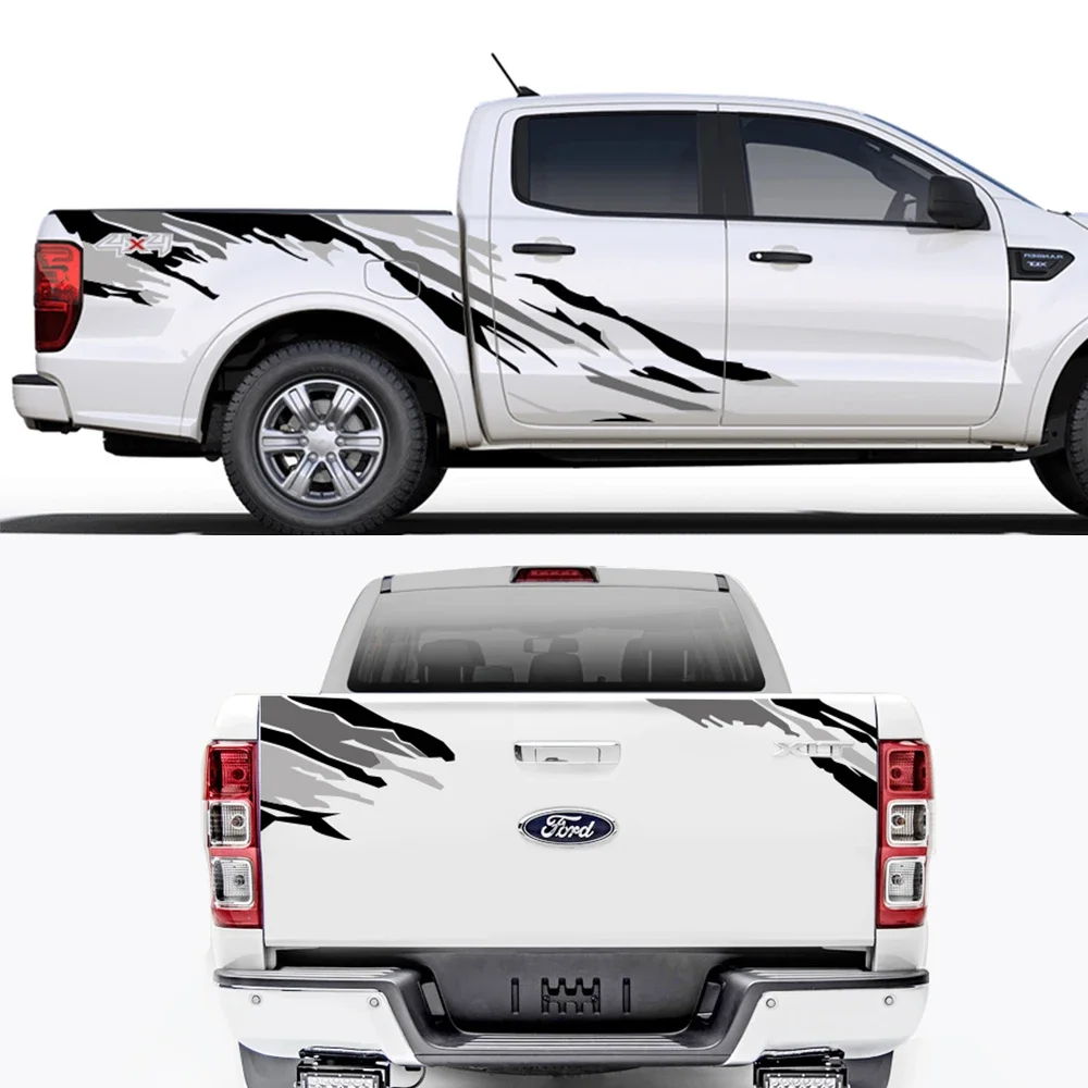 3pcs Car Stickers For Ford Ranger Raptor Pickup Isuzu Dmax Nissan NAVARA Toyota Hilux Auto Tuning Whole Decal Tuning Accessories