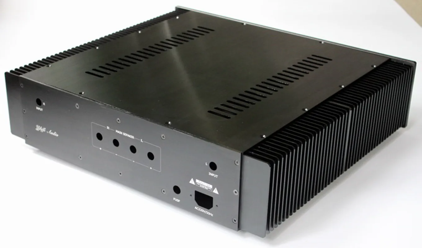 WA43 czarny wszystkie aluminiowe podwozie wzmacniacz Audio klasy obudowa wzmacniacza/obudowa wzmacniacza/obudowa/pudełko DIY (463*110*412mm)