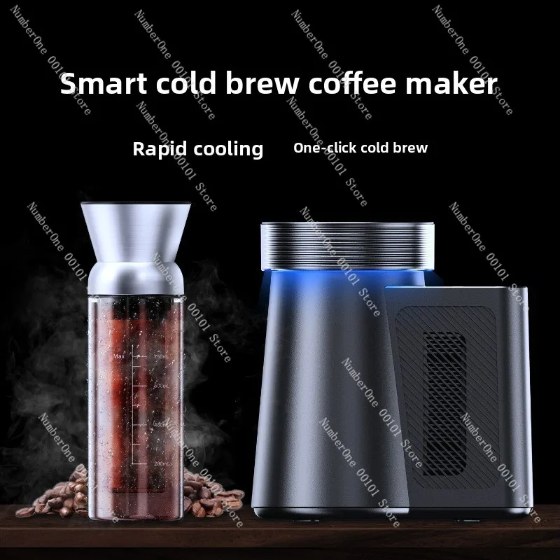 Refrigeration Cold Brew Coffee Maker, Cold Drip Brewer with Cooler for Iced Coffee Home Brewing