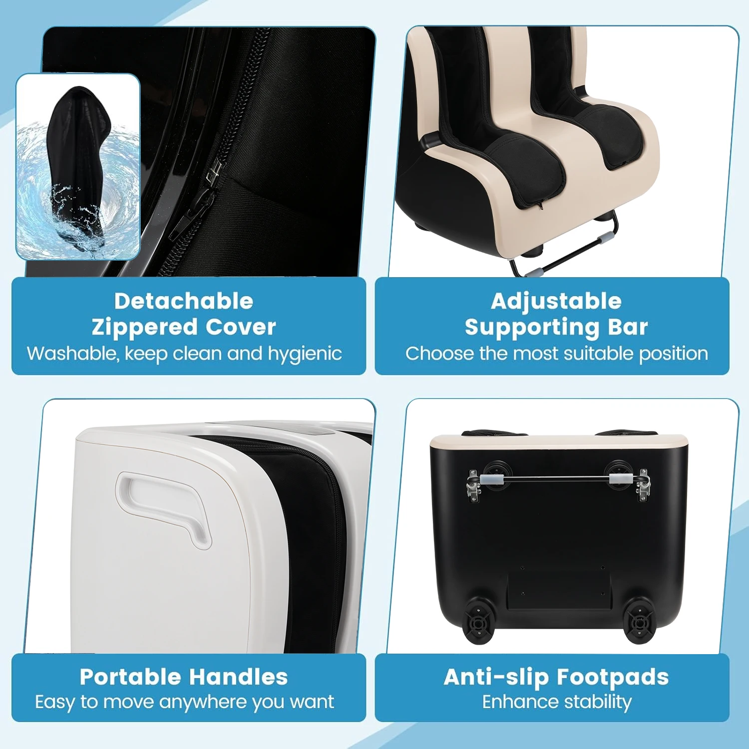 Custom logo Vibrating Rolling Pump Electric Shiatsu Electrode Devices Foot Leg Massager Machine for Blood Circulation & Pain