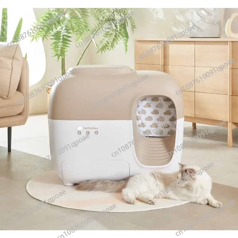 Intelligent Fully Automatic Cat Litter Basin Deodorization And Splash-proof Sealed Top Mounted Electric Cat T