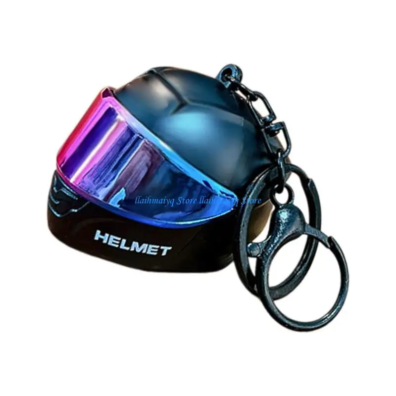 573B Helmets Keychain For Keys ABS Coating Scratch Proof Spring Hook Light Carry