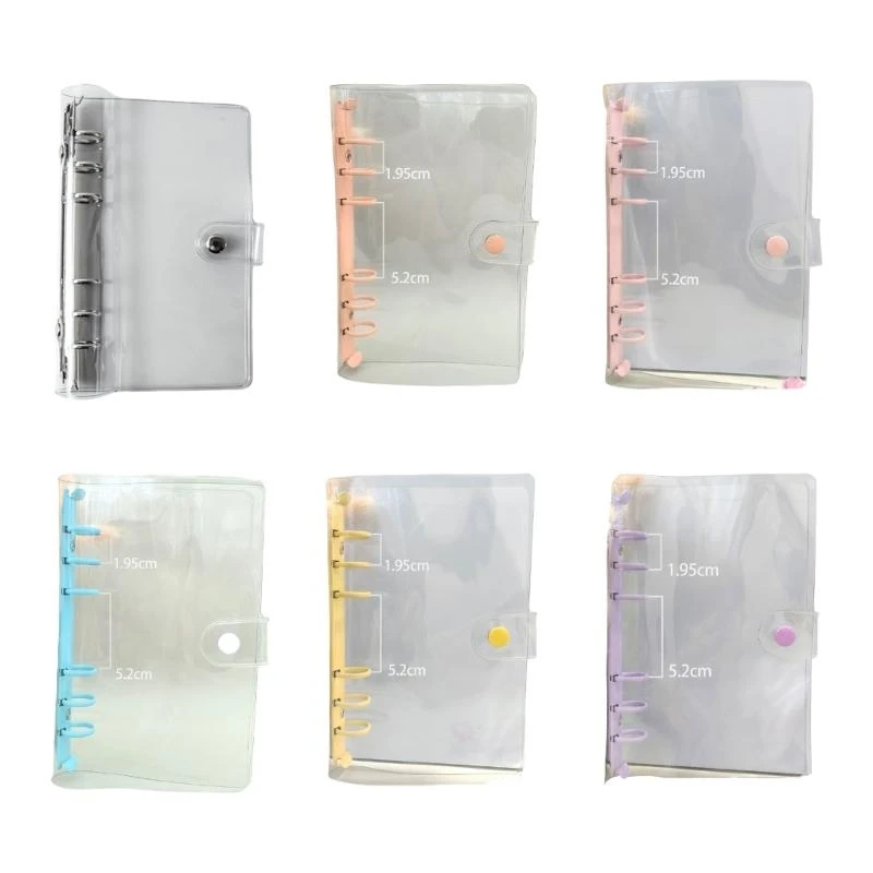 A 6 6 Rings Binder Cover Soft Binder Cover Folder Button Closure Refillable Planner Binder School Office Supplies