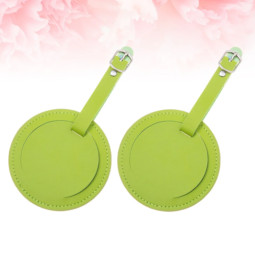 قطعتان من ملصقات تعريف الأمتعة ذات الألوان الزاهية لحقيبة السفر مع اسم عنوان الفضاء الأخضر #1