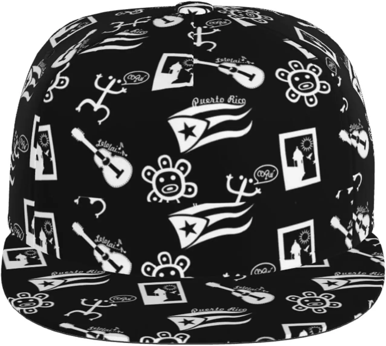 Cute Puerto Rico Flag Baseball Cap Snapback Hats for Men Women Adjustable Flat Bill Puerto Rican Baseball Cap