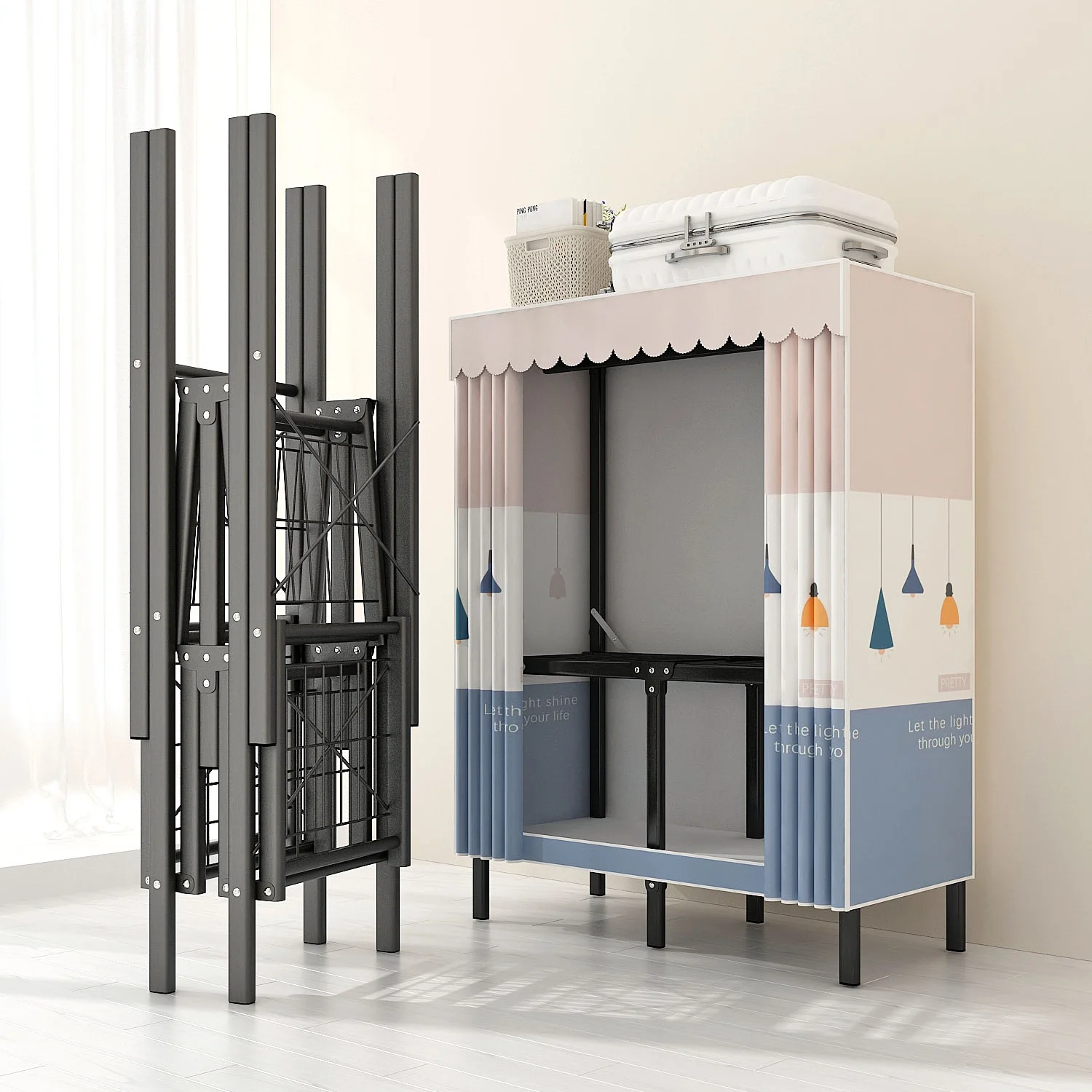 heavy-duty-foldable-steel-wardrobe-with-fabric-cover-space-saving-storage-for-dorm-office
