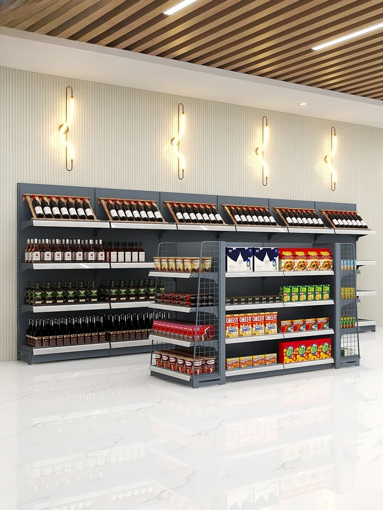 Supermarket shelves display racks convenience store general merchandise stationery shelves multi-layer