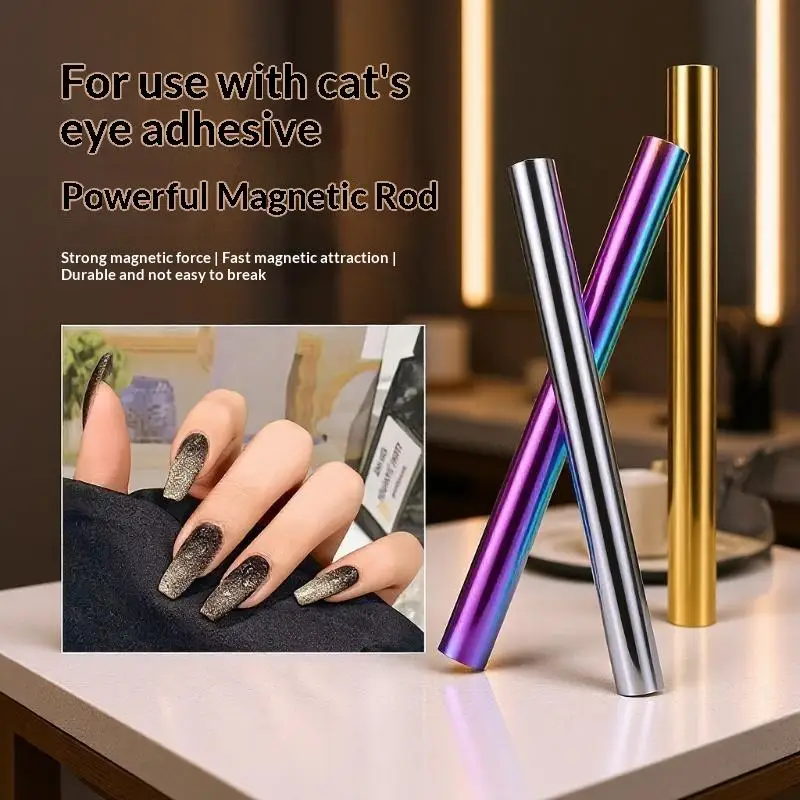 Dual End Nail Magnetic Stick Strong Durable Reusable Magnet Wand Nail Art Accessory for DIY Home Salon Manicure