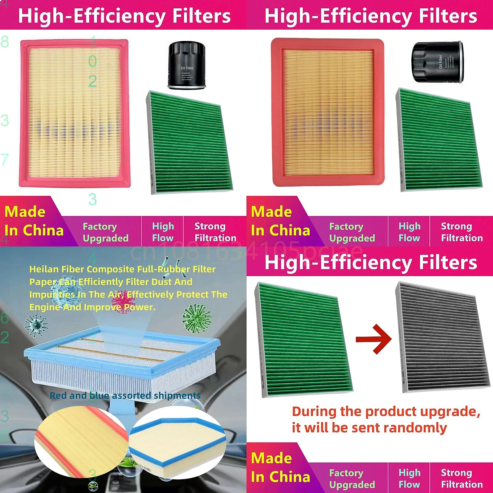 3pcs Oil Air Cabin Filter Set for Roewe RX5 1.5T 2.0T Engine Auto Parts