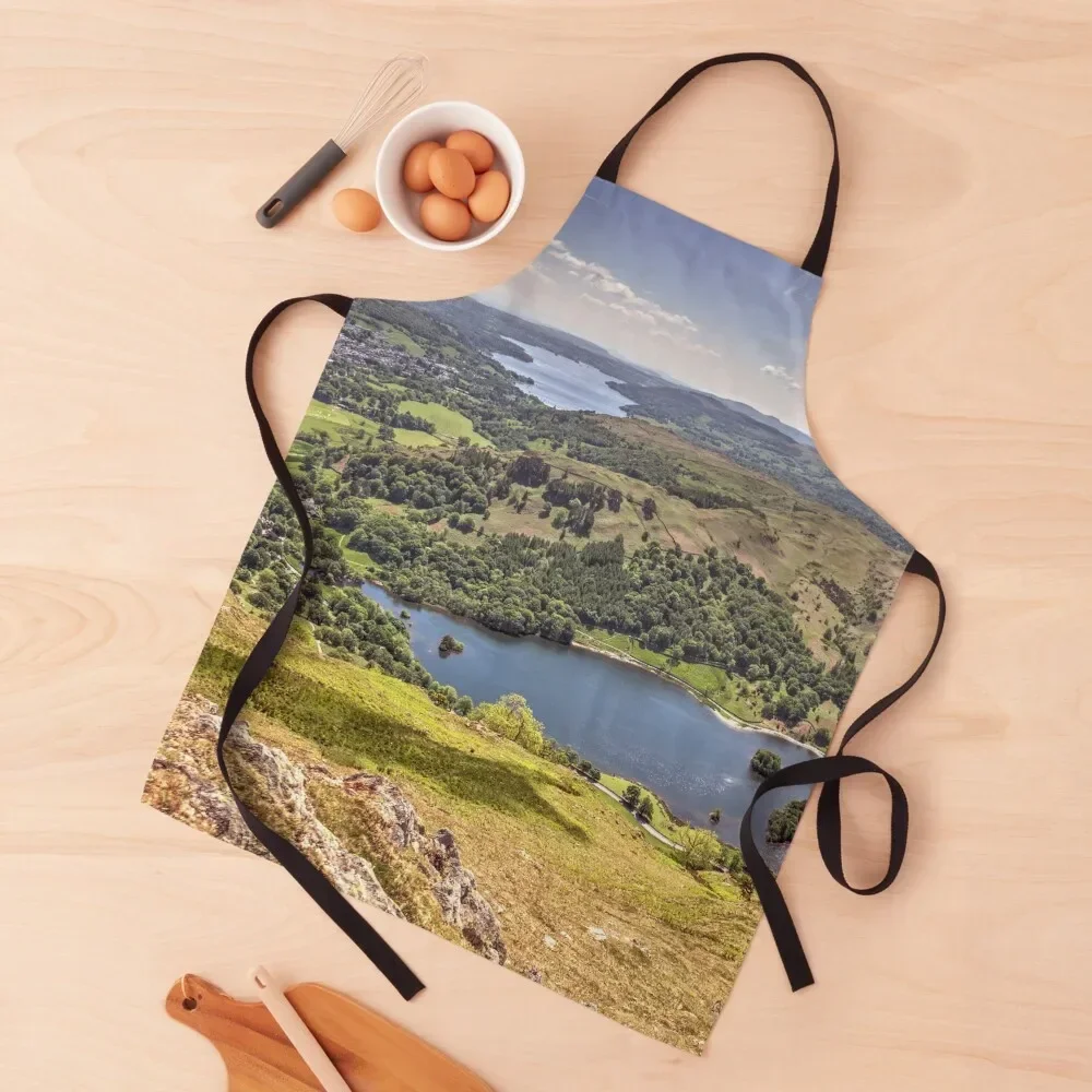 

Ambleside, Winderwere & Rydal Water From Nab Scar Apron christmas Novelties Kitchen And Home Kitchen Things Apron