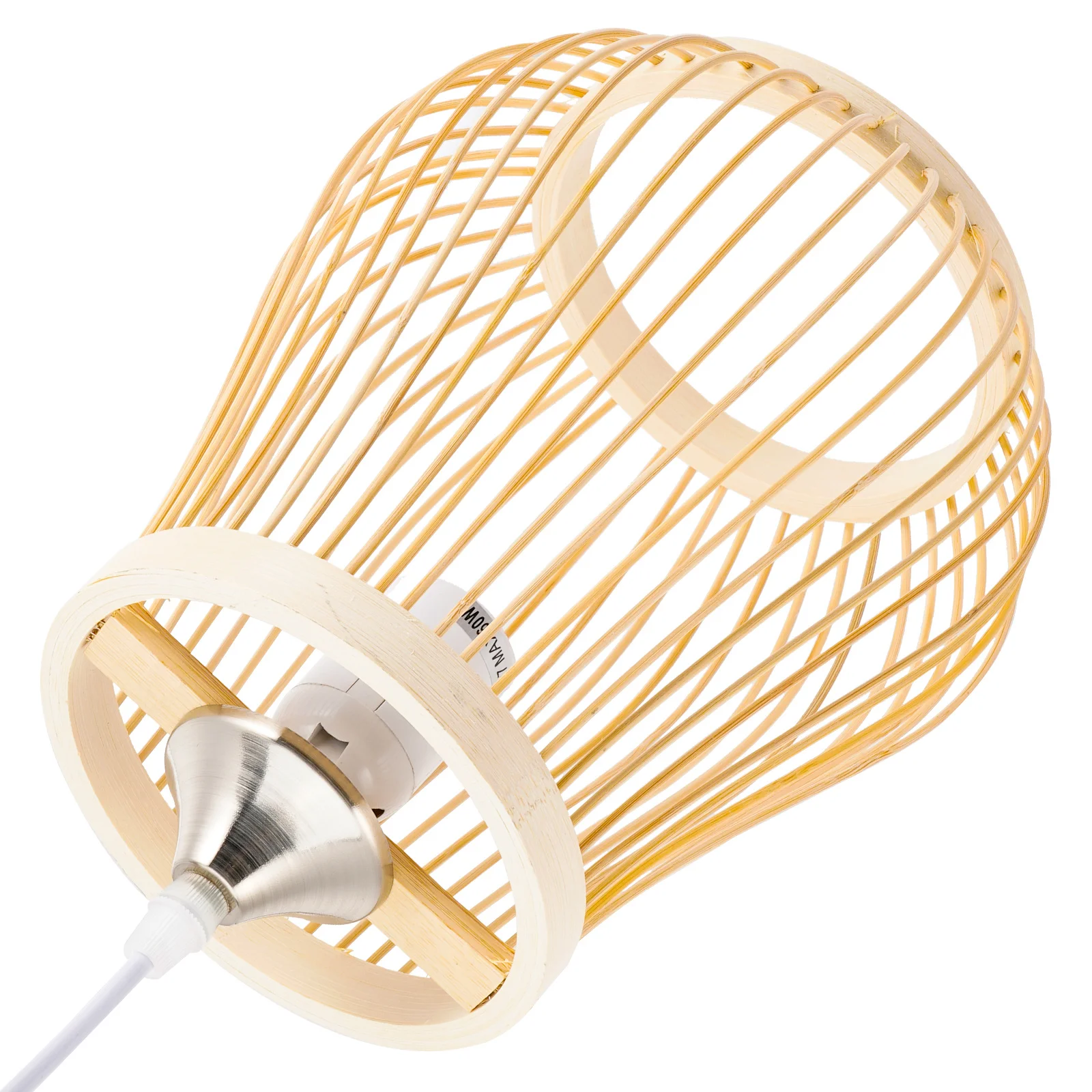 

1 Set Bamboo Pendant Cord Farmhouse Style Hanging Lamp Fixture Woven Ceiling Light For Bedroom Home Hotel Plug In Pendant Light