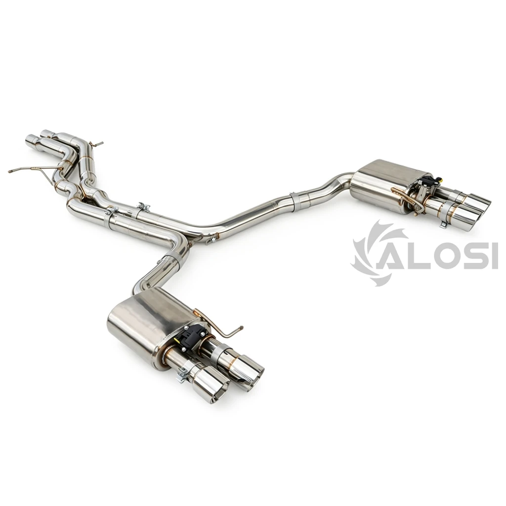 Exhaust valve  for Audi A6 C7 (2.5/2.8/3.0T) 2010-2018 with electronic valve exhaust system modified stainless steel cat bac