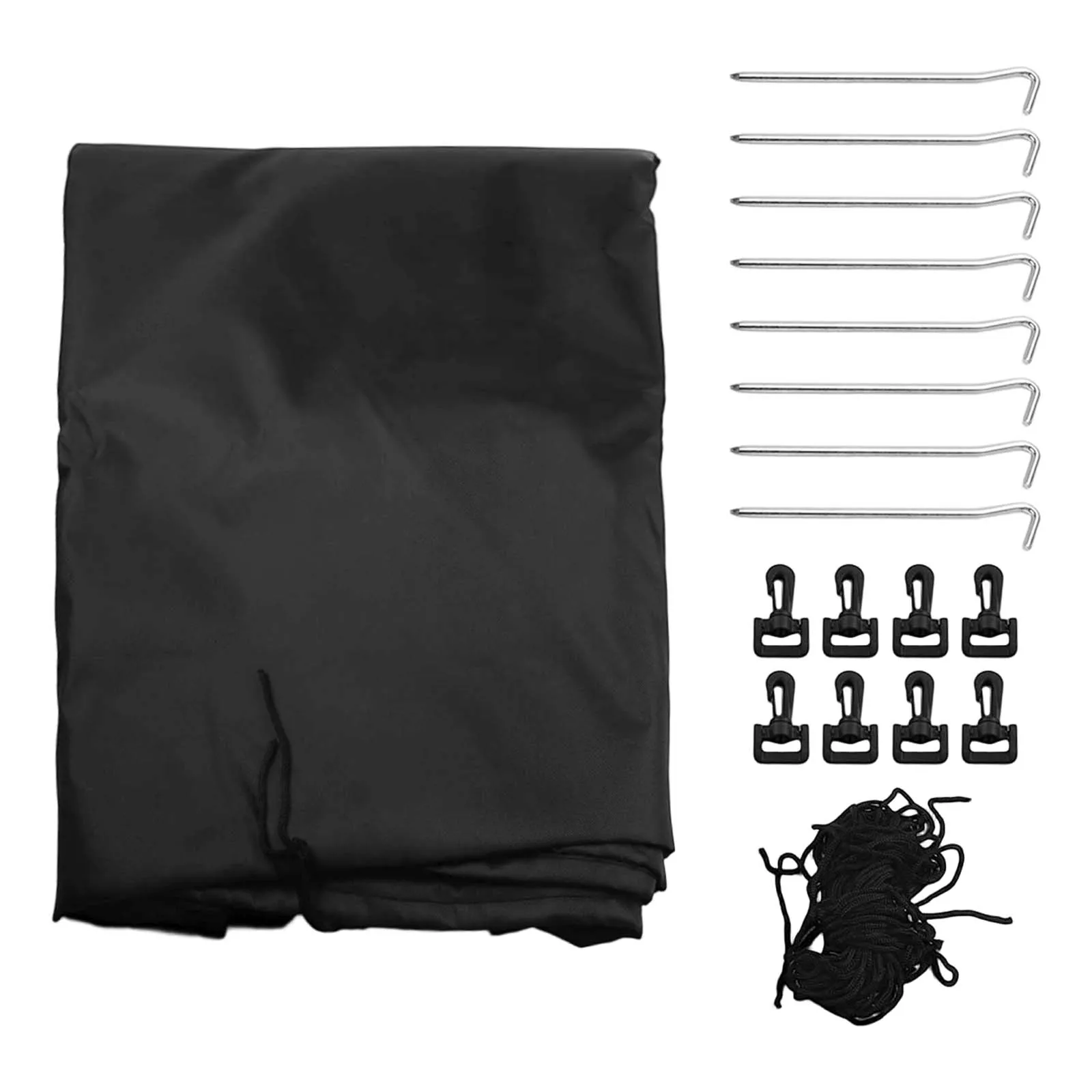1Set Polyester Oval Pool Cover With Accessories For Above Ground Pool Swimming Pool Ground Cloth Cover Protector Tool Parts