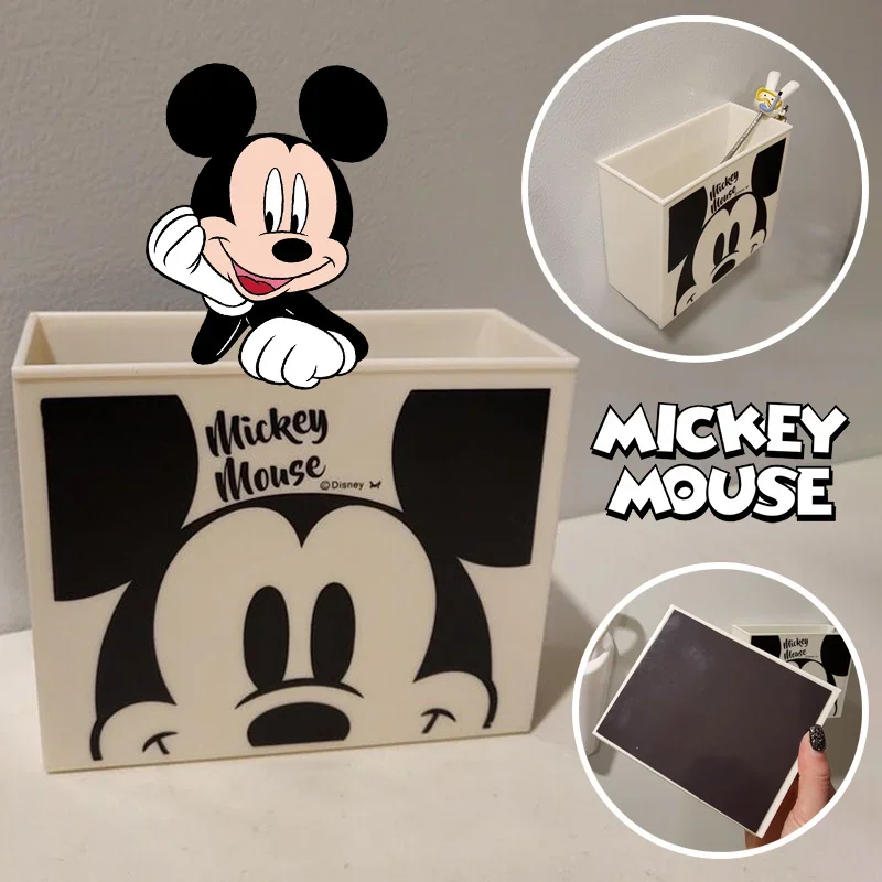 Uchwyt na pojemnik magnetyczny Disney Mickey Mouse ściana lodówki stojak do montażu Organizer schowek kuchenny stojak na nocną toaletę