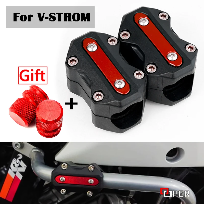 For Suzuki Vstrom 650 1000 1050 xt 800DE DL 650 1000 v-strom DL650 DL1000 vstrom650 Crash Bars Engine Bumper Protective Block