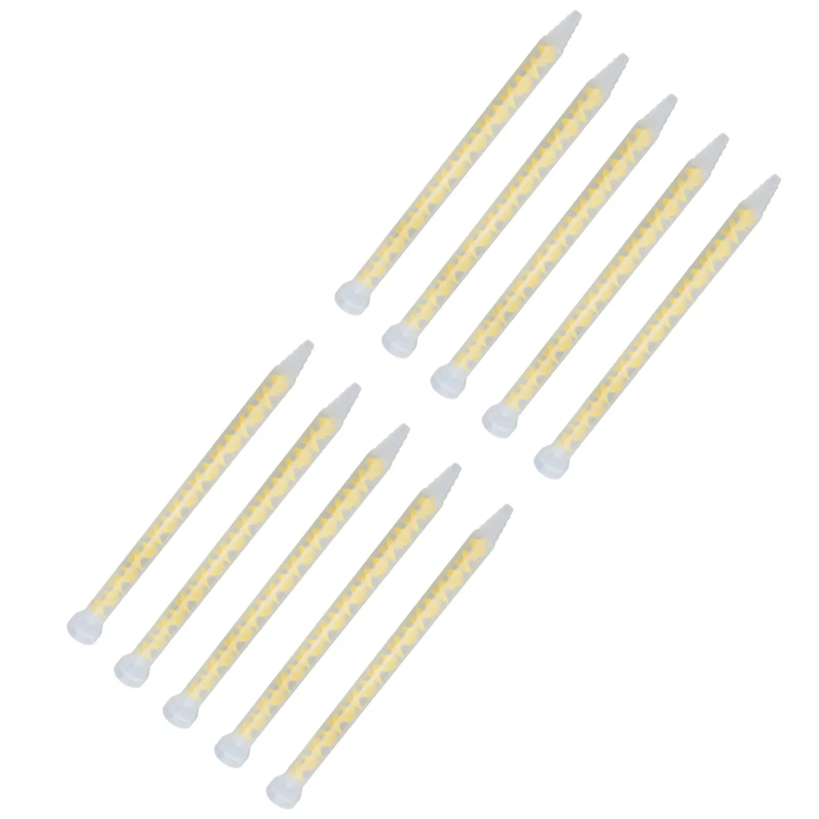 10PCS 10-18 AB Mixing Nozzle With Transparent Cover And Pointed Tip For Precise Dispensing Of Two-Part Adhesives And Sealants
