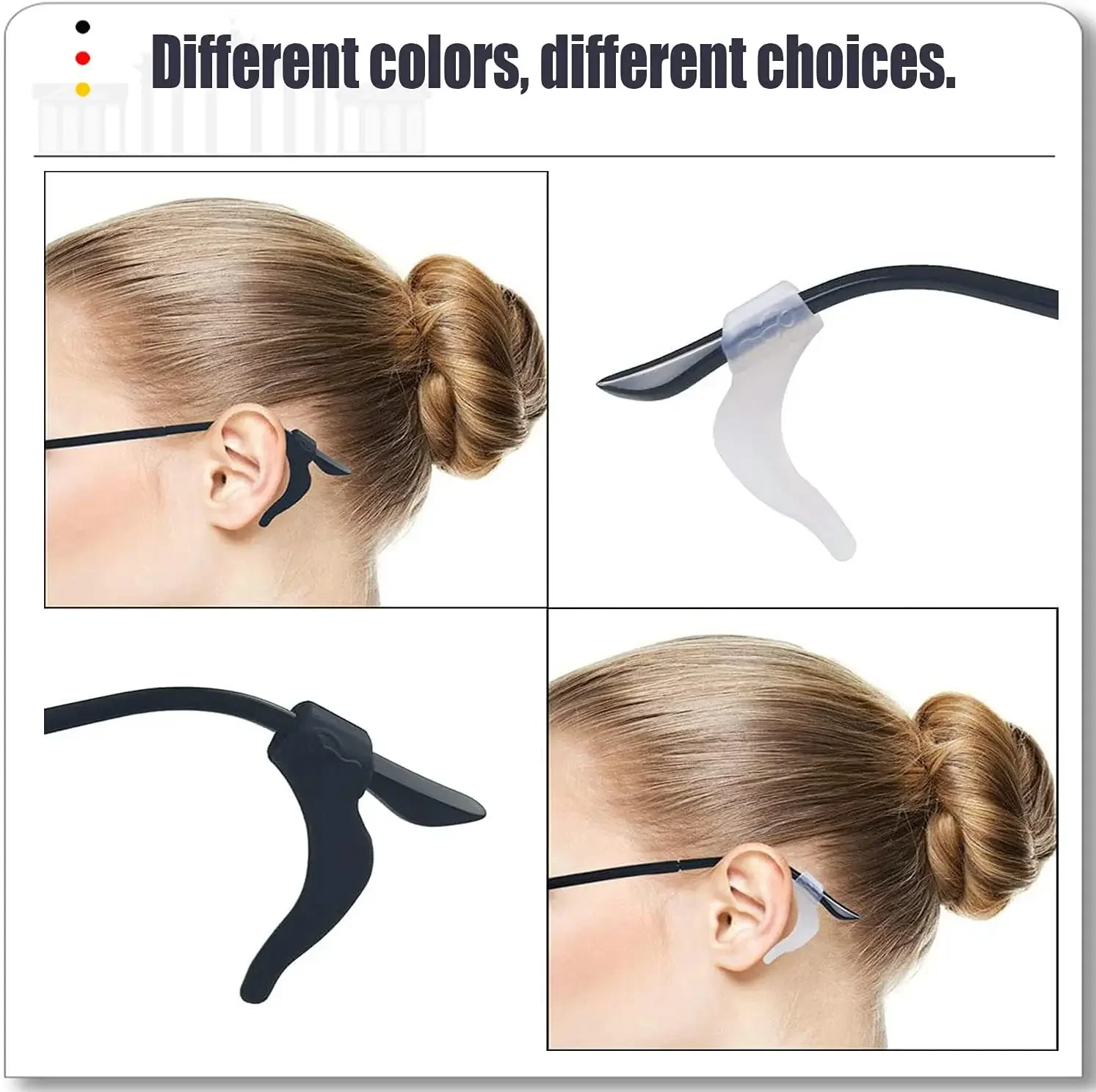 5-100PCS Silicone Anti-slip Ear Hooks Women Men Antiskid Glasses Leg Ear Sleeve Clear Anti-fall Eyewear Holder Accessories