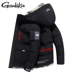 Chaqueta de pesca con capucha para exteriores, cárdigan grueso y cálido con estampado, estilo de trabajo, abrigos de algodón para senderismo, otoño e invierno, novedad