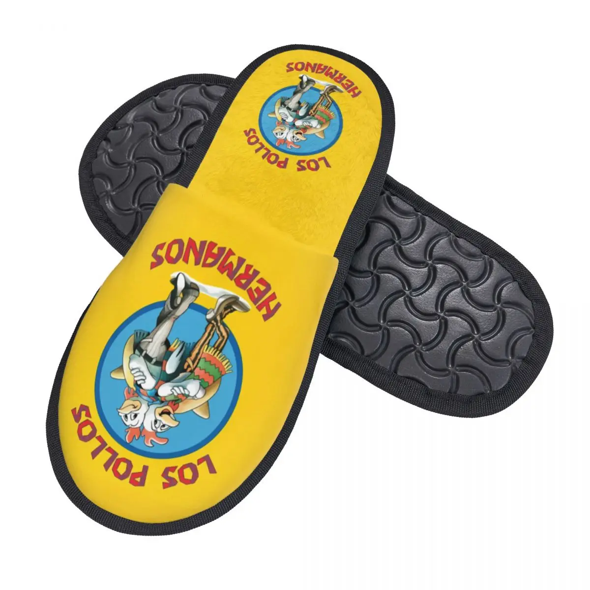 Custom Breaking Bad Los Pollos Hermanos Memory Foam Slippers Women Comfy Warm The Chicken Brothers House Slippers