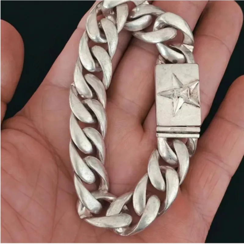 Fashion Tibetan Silver Twist Bracelet Exquisite Workmanship Simple Personalized Jewelry for Couples Women Men Gift