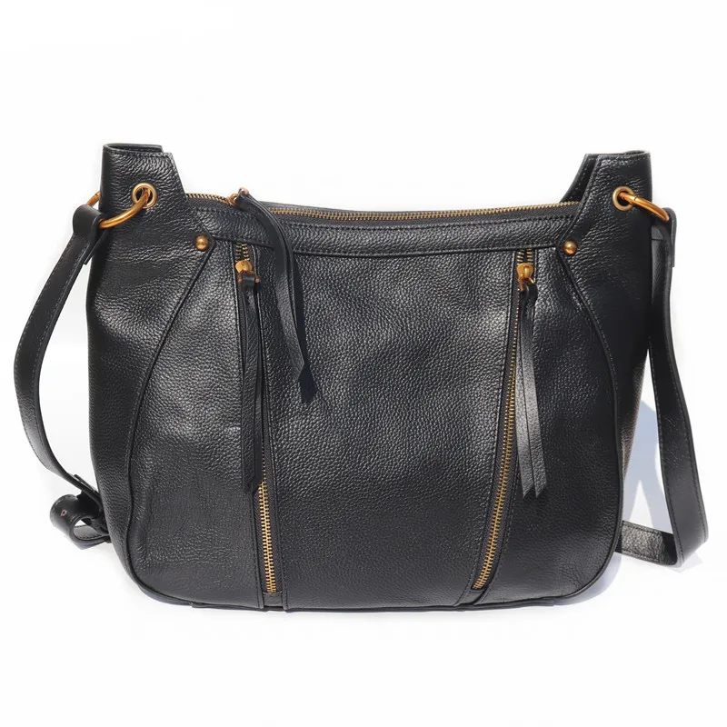 

Multi-pocket Shoulder Bag for Women 2026 New Genuine Leather Handbag Designer Purses Lady Crossbody Bags Sac A Main Casual Totes
