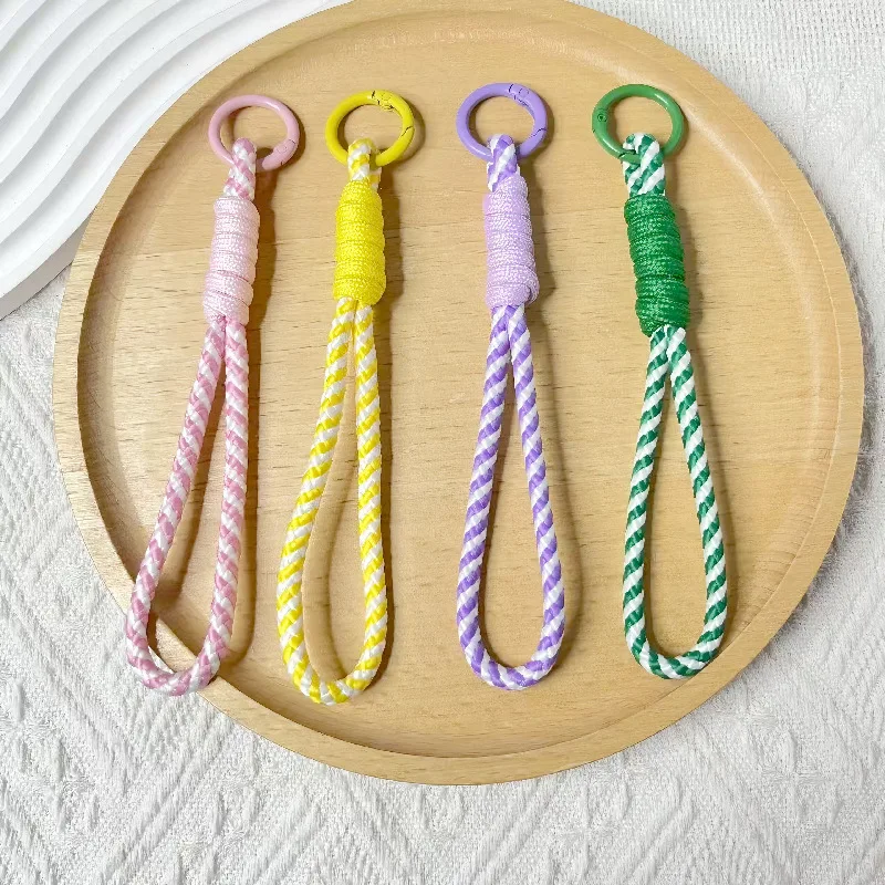 weaving keychain Woven Keychain Wrist Rope Phone case Anti-lost Rope Strap Key Ring Tactical Survival Tool Backpack Buckle