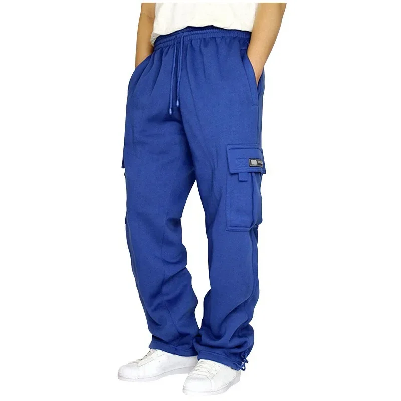 New Men's Sports Casual Trousers Leggings Multi-pocket Tether Men's Loose Tooling Trousers