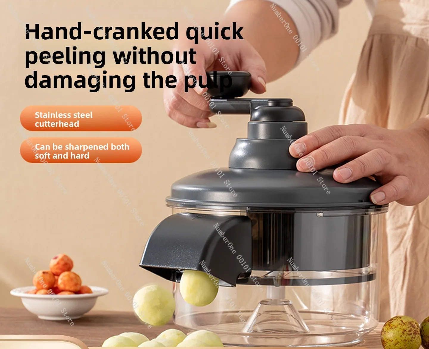 multi-functional grape, green, garlic peeling artifact，Household automatic commercial fruit and vegetable peeler