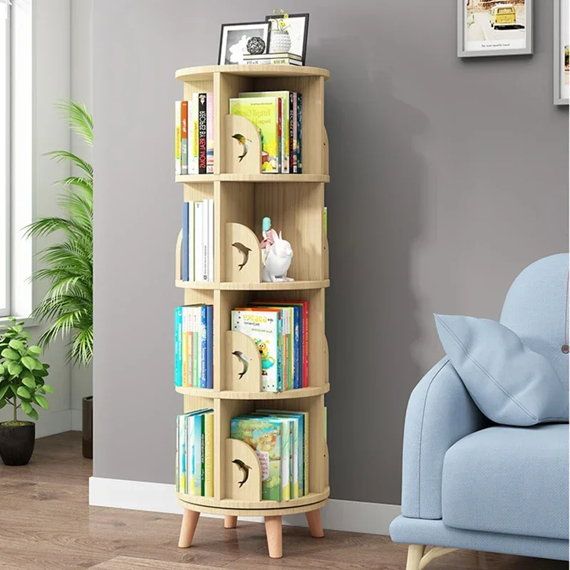 Shelving Industrial Book Shelves Corner Shelf Rotating Bookcase Books Library Organizer Mid-century Repisa Storage Furniture