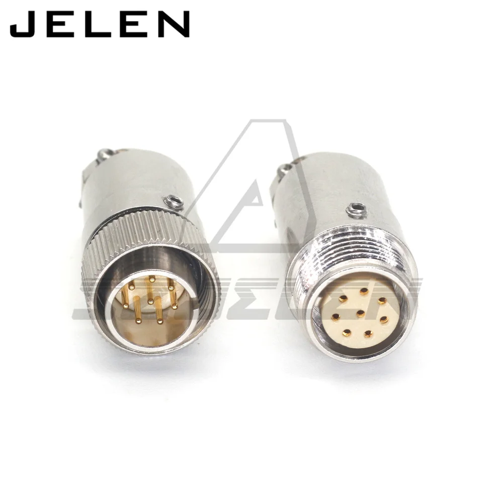 TAJIMI  8 pin mela female , HT10A1.11J.8L-2 , HT10A1.11P.8A-1 Camera signal line plug socket, metal circular 8-pin docking