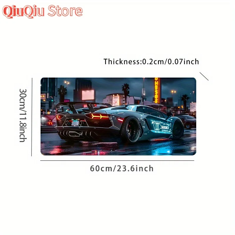 Large Gaming Mouse Pad Cool Sports Car Non-Slip Desk Mat Office Computer Mousepad Keyboard Mouse Table Accessories Gift Gamers