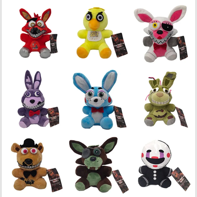 Fnaf Niedliche Plüschtiere Spielpuppen 18CM Bonnie Bär Foxy Cartoon Stoffpuppen Freddy Spielzeug für Kinder Geschenke – Detail 6