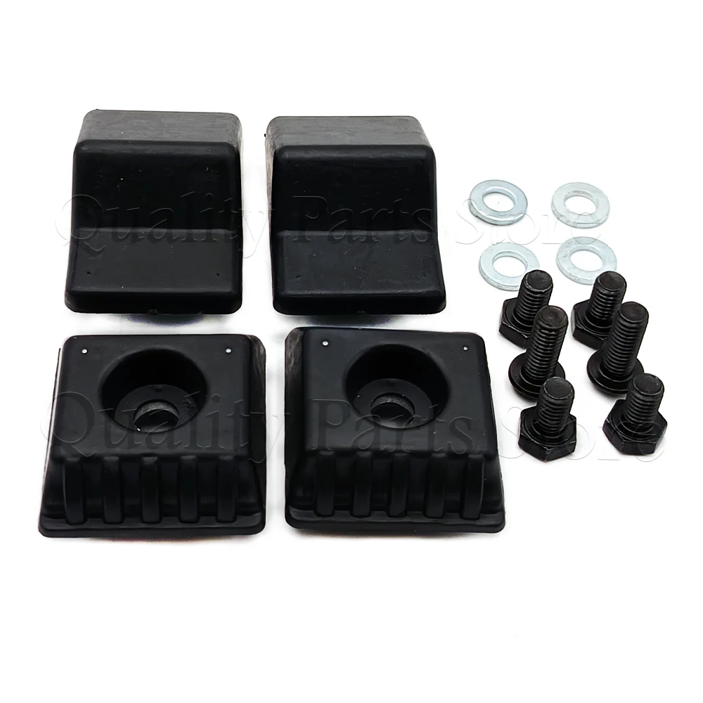 Set Of 4 Rear Trunk Mount Bump Stop Buffers Tailgate Kit Bottom A1247580044 1247580144 For Mercedes-Benz W124 A124 C124 S124