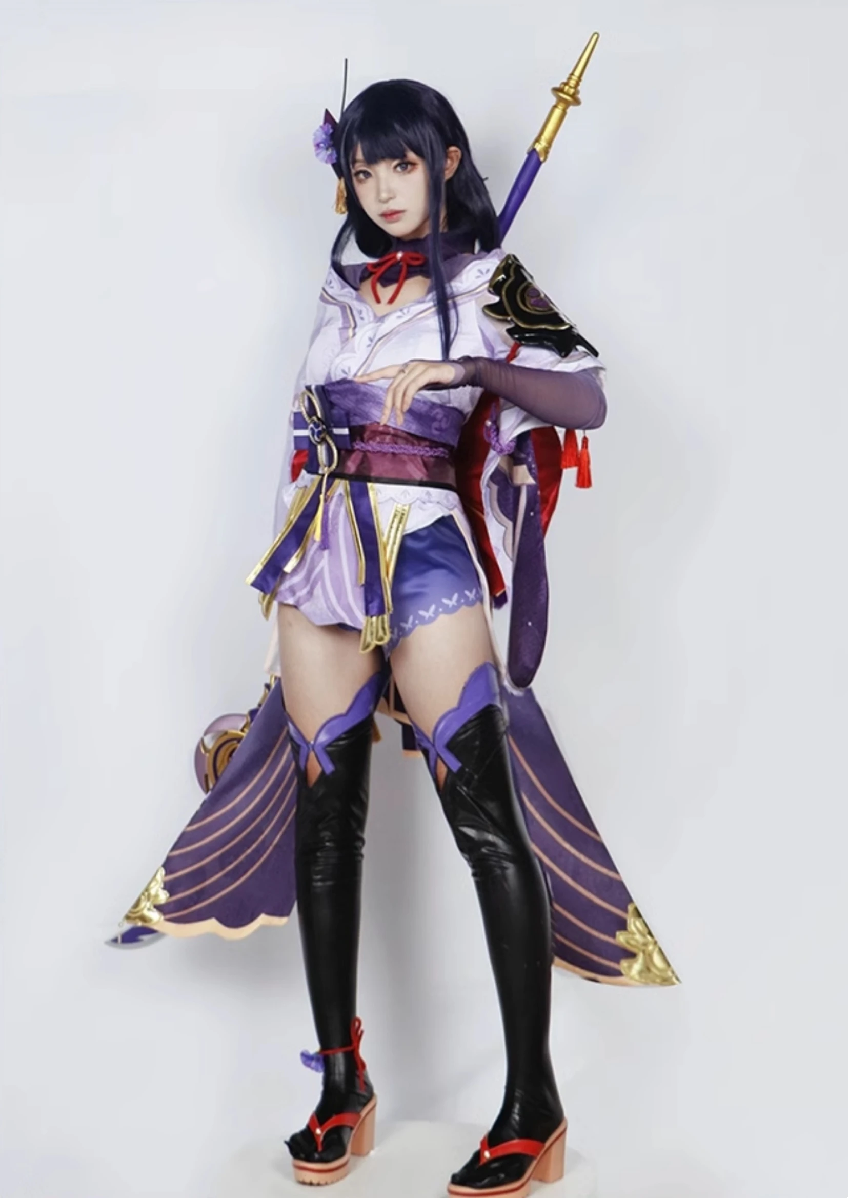 Genshin Impact Raiden Shogun Cosplay Costume Wig Uniform Full Set Game Suit Anime Halloween Carnival Party Clothes